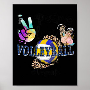 Poster Paz Amor Voleibol Yaya Vida Mãe Avó Leopar