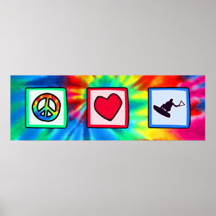 Poster Paz, amor, Wakeboarding