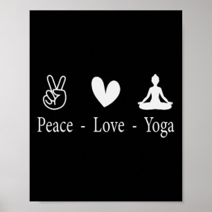 Poster Paz Amor Yoga - Amantes de Yoga