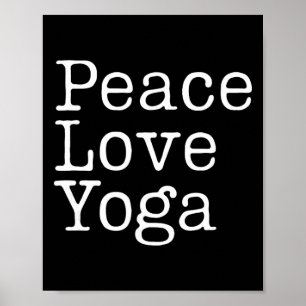 Poster Paz Amor Yoga Bem-Estar Atento Treinamento Dito