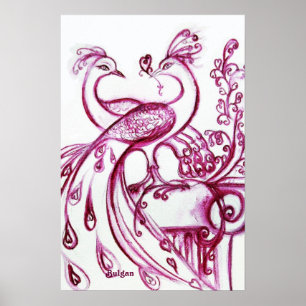 Poster PAZ AO AMOR, Vermelho e Branco