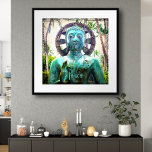 Pôster Paz de Buda Azul Turquesa Azul no Havaí<br><div class="desc">"Paz." Eu descobri alegremente esta estátua Asiática Buda em um ambiente exuberante de jardim havaiano, exuando paz e solidão. Sempre que olho para esta imagem serena de poster, isso me faz contemplar e imaginar o que posso realizar. Faz um presente de excelente para alguém especial! Você pode personalizar facilmente este...</div>