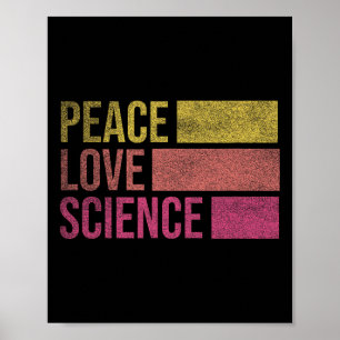 Poster Paz Divertida Amor Ciência Amantes Matemática Quím