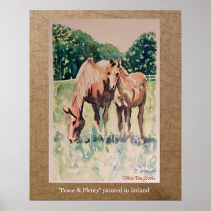 Poster Paz e abundância pintadas na Irlanda