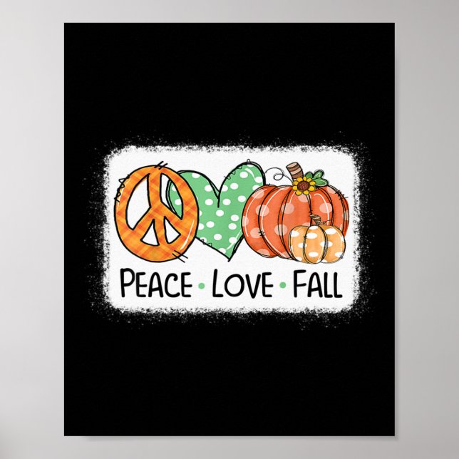 Poster Paz e Amor e Abaixar Abóbora Autópsia Queda Feliz  (Frente)