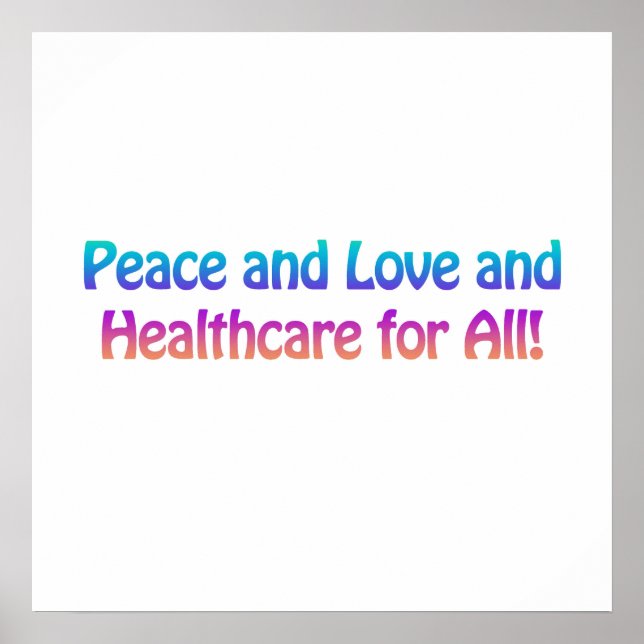 Poster Paz e Amor e Saúde para Todos (Frente)