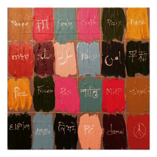 Pôster Paz em 24 línguas