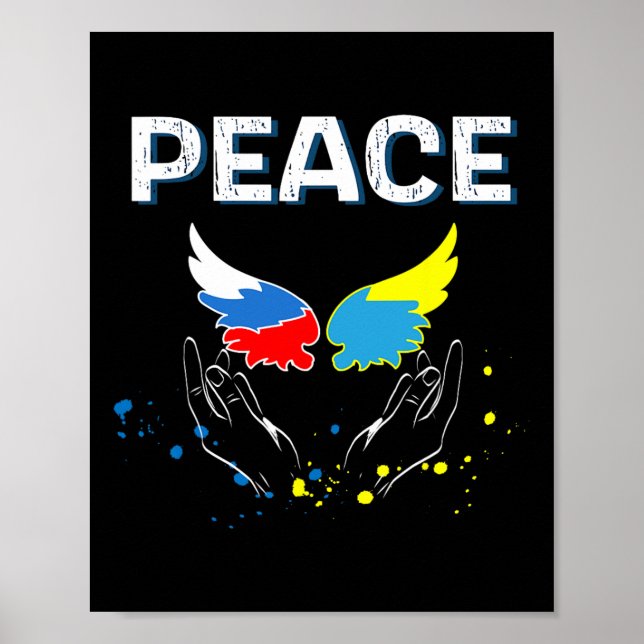 Poster Paz entre Rússia e Ucrânia  (Frente)