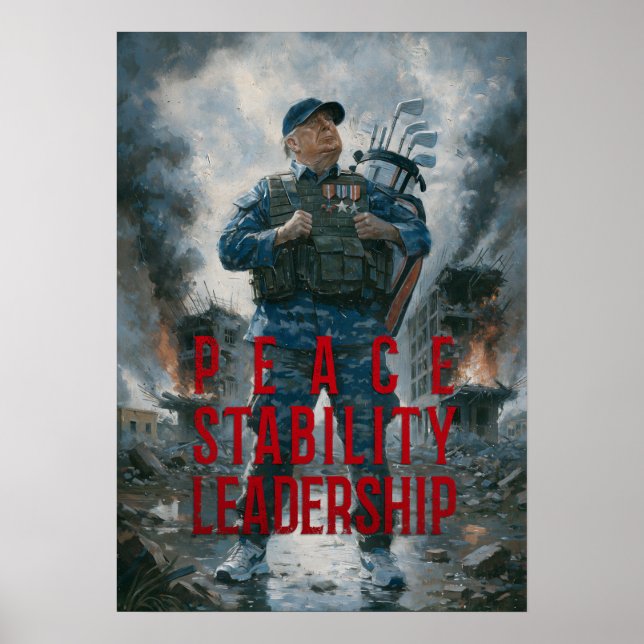 Poster Paz. Estabilidade. Liderança - Propaganda do Potus (Frente)
