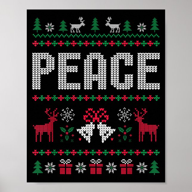 Poster Paz Eu Venho Em Paz Casal Combinando Feio Natal Al (Frente)