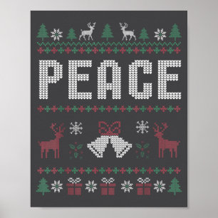 Poster Paz Eu Venho Em Paz Casal Combinando Ugly Christm