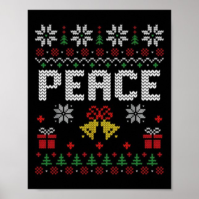Poster Paz Eu Venho Em Paz Natal Casal Combinando Ug (Frente)
