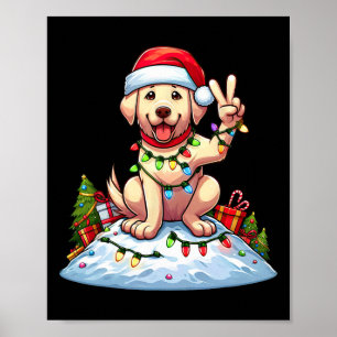 Poster Paz Labrador Retriever Luzes De Natal Venham
