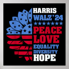 Poster Paz LGBT Harris Walz Walz