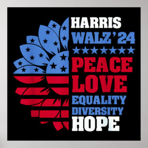 Poster Paz LGBT Harris Walz Walz