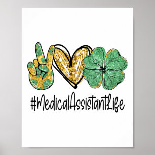 Poster Paz Médica Instantânea Amor Dia de São Patrício Mu