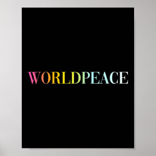 Poster Paz Mundial (texto colorido)