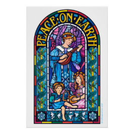 Pôster Paz na Terra - poster de Natal manchado