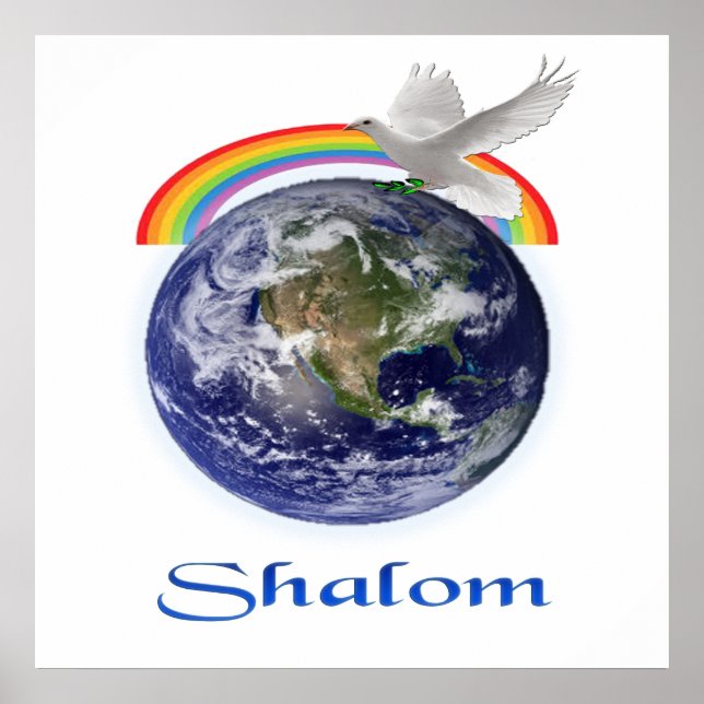 Poster Paz na Terra Produtos Shalom (Frente)