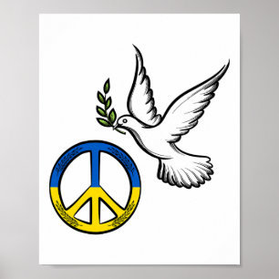 Poster Paz Na Ucrânia Eu Apoio A Ucrânia Ucrânia Pombo
