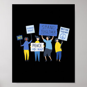 Poster Paz Não Guerra Anti Guerra Ucrânia Rússia