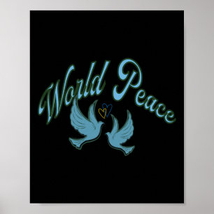 Poster Paz Para O Mundo. Inscrição Sobre a Paz. Ucrânia