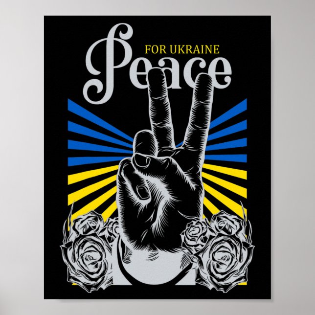 Poster Paz Sem Guerra Para a Ucrânia (Frente)