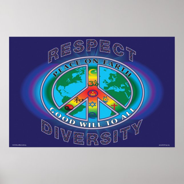 PÔSTER PAZ SOBRE A GOODWILL TERRESTRE A TODOS (Frente)