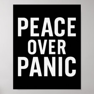 Poster Paz Sobre Pânico. Estático, Motivacional, Citação.