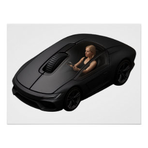 Pôster PC Mouse-Car: Clique na velocidade de um supercarr