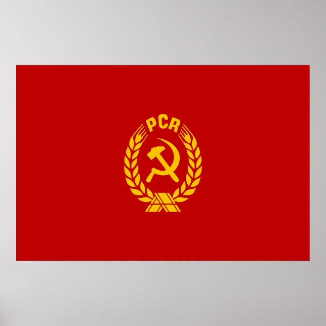 Pôster Pcr, bandeira da Romênia (Frente)