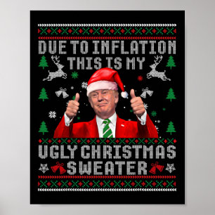 Poster Pé Devido À Inflação De Suéteres De Natal Feios Pa