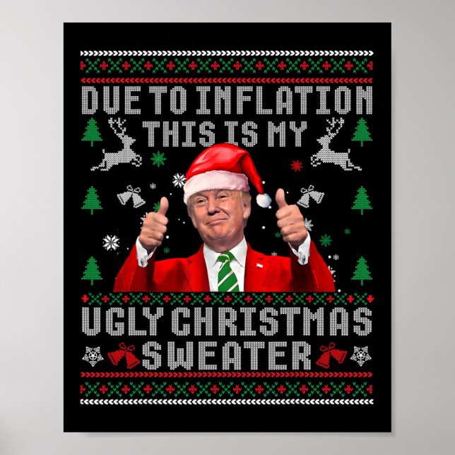Poster Pé Devido À Inflação De Suéteres De Natal Feios Pa (Frente)