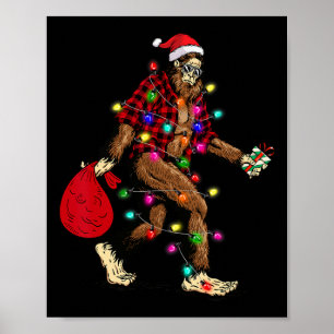 Poster Pé Grande Árvore de Natal Sasquatch Pajama