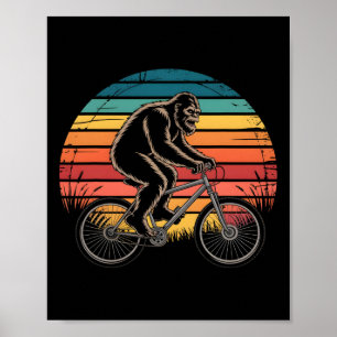 Poster Pé Grande Bicicleta De Montanha Divertido Mtb Cicl