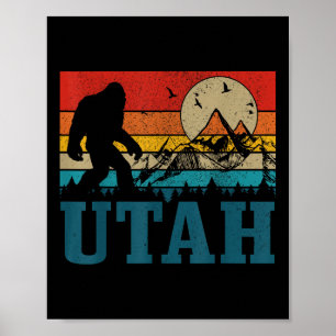 Poster Pé Grande de Utah Vintage Montanhas Caminhada Acam