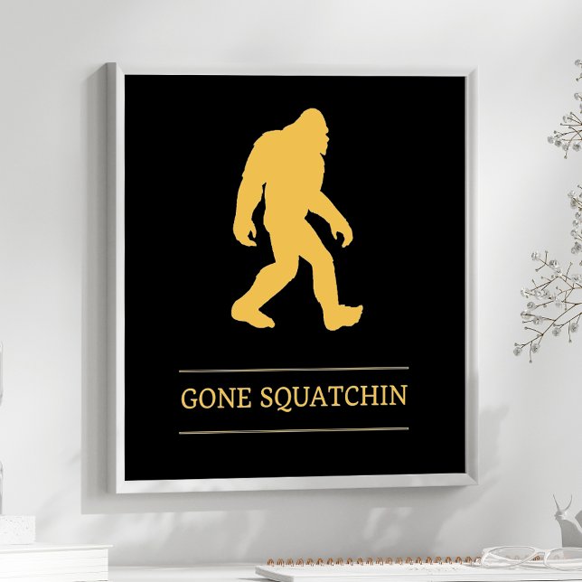 Pôster Pé Grande Engraçado Desaparecido Sasquatch (Criador carregado)