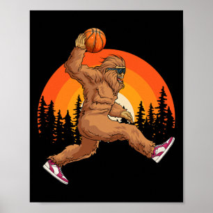 Poster Pé Grande Esqueleto Vintage Retro Ller Sasquatch P