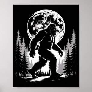 Poster Pé Grande Luar Sasquatch Floresta Críptico Ao Ar L