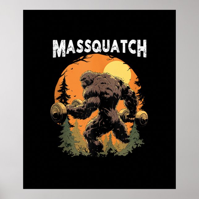 Poster Pé Grande Massquatch Engraçado (Frente)
