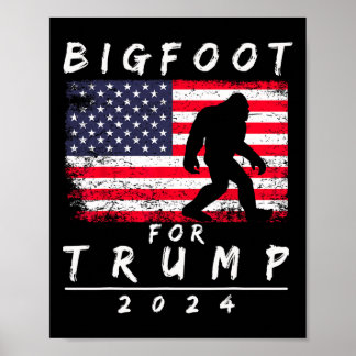 Poster Pé Grande Para Trump - Vote Trump Sasquatch Engraç