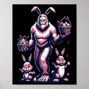 Poster Pé-Grande-páscoa Com Coelho E Soquete De Ovo Festi