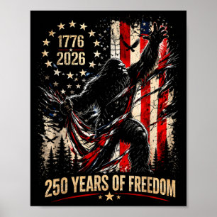 Poster Pé-grande patriótico 250 anos de liberdade america