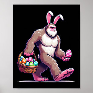 Poster Pé Grande Sasquatch Bunny Ovos Homens Mulheres Cri