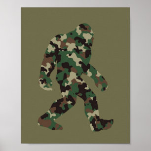 Poster Pé Grande Sasquatch Camo