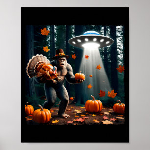 Poster Pé Grande Sasquatch Peru UFOS Engraçado Dia de Açã