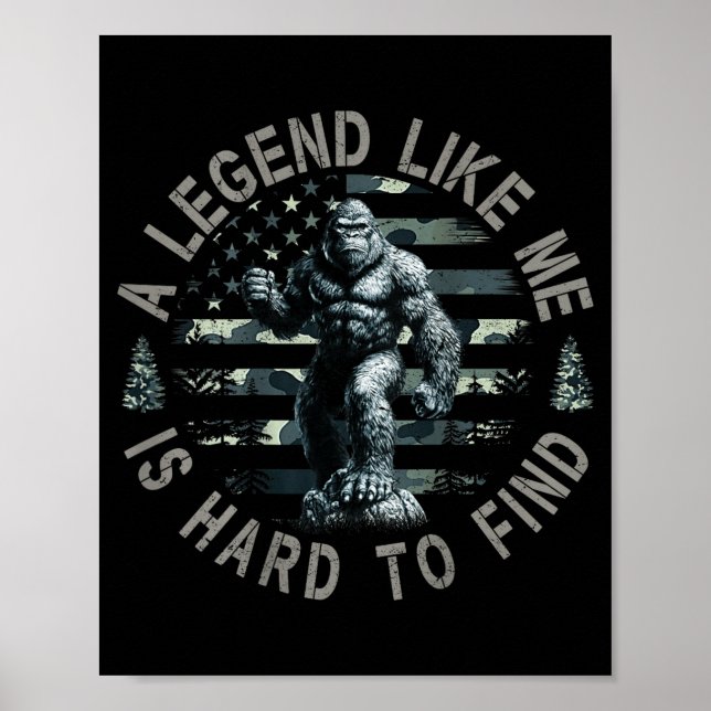 Poster Pé Grande Sasquatch Uma Lenda Como Eu é Difícil De (Frente)