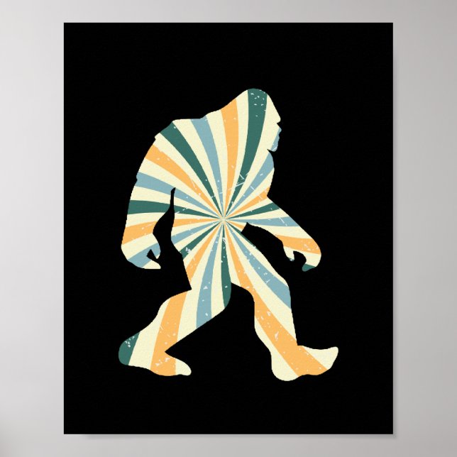 Poster Pé Grande Squatchy Estilo Retro 90 (Frente)