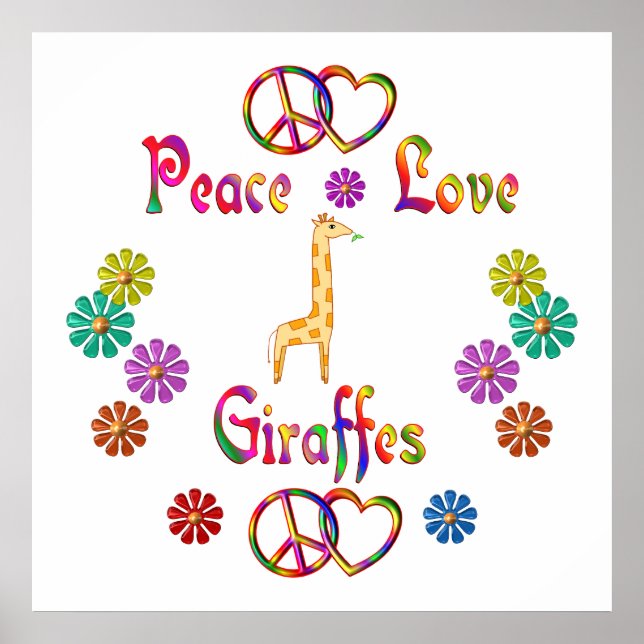POSTER PEACE AMVE GIRAFFFES (Frente)
