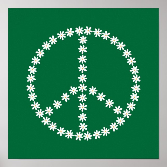 Poster Peace Floral (Frente)